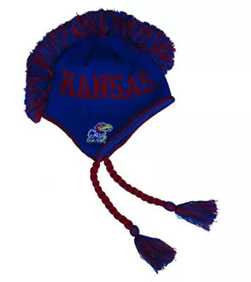 Kansas Jayhawks Mohawk Knit Beanie Hat Cap - Team Colors • $14.99