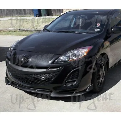 For 10-13 Mazda 3 MS-Style Painted Black Front Bumper Splitter Spoiler Lip 3PCS • $64.50