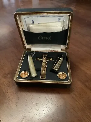 Older Travelling Mass Kit Sick Call Set Crucifix • $120