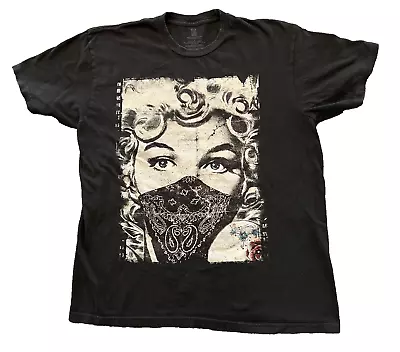 Marilyn Monroe Shirt Large Black Tattoo Pop Art Graphic Tee Red Carpet Noir • $14.35