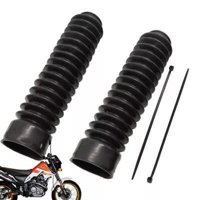 US 35mm Motorcycle Fork Rubber Gaiter Boots Fork Shock Absorber Dust Cover Black • $22