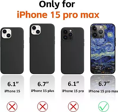 Designed For IPhone 15 Pro Max Case Van Gogh The Starry Night Phone Case For • $26.35