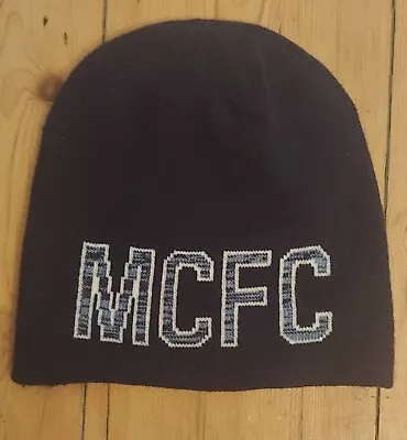 £4.99 • Buy Used Nike Reversible Manchester City Beanie Hat Navy Blue With MCFC & Club Crest