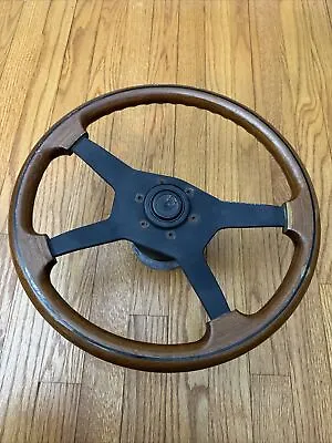Vintage Raid 14 1/2 Inch Wood Grain Steering Wheel Made In Italy • $99.99
