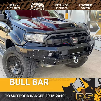 Bull Bar To Suit Ford Ranger 2015-2019 Mk2 Px2 Adr Winch Bar • $1149