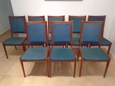 Set 6 +2 Dining Chairs Real Karl Erik Ekselius JOC Mobler Vetlanda Scan Design 8 • $1499