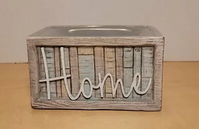 Scentsy Wax Warmer Wherever I'm With You Home Wood Element Ceramic • $25