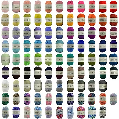 100g Knitting Yarn 3/8 Ply Super Soft Acrylic Knitting Wool Solid Multi Colours • $2.75