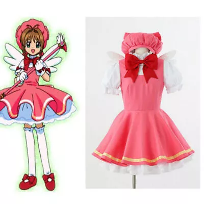 Cardcaptor Sakura Kinomoto Sakura Cosplay Fight Costume Magical Pink Dress/ • $37.05