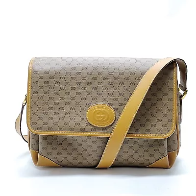 Vintage Gucci Crossbody Bag  Brown PVC 1183849 • $0.99