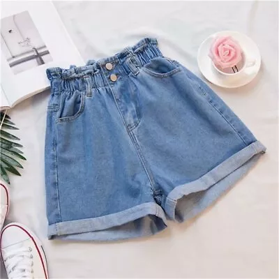 £13.66 • Buy Ex New Look High Waisted Paper Bag Denim Shorts Sizes 6-18 *NEW*