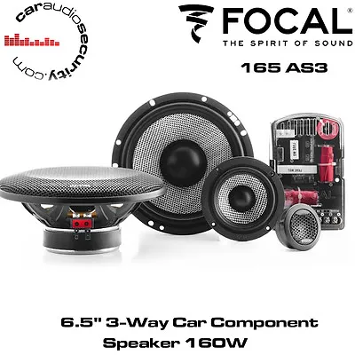 Focal 165AS3 - 16.5cm 6.5  3-Way Car Component Speakers 160W Door Speakers • £219