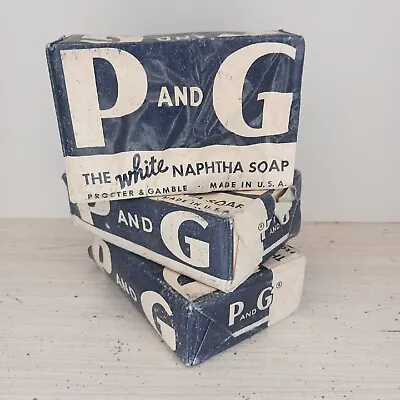 Lot Of (3) Bars P And G WHITE NAPHTHA SOAP 1930s Procter & Gamble Unopened USA • $9.95