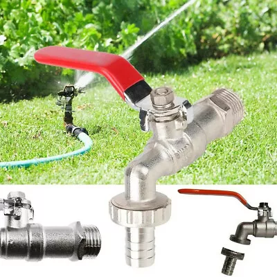 3/4  BSP Garden Outside Lever Water Tap Ball Type Valve Blue  Handle Hose Plug • £5.89