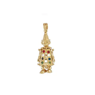 Moveable Clown Pendant 9ct Yellow Gold • £316.13