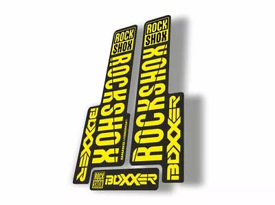 Rock Shox BOXXER 2018 Mountain Bike Cycling Decal Kit Sticker Adhesive Yellow • $19.99