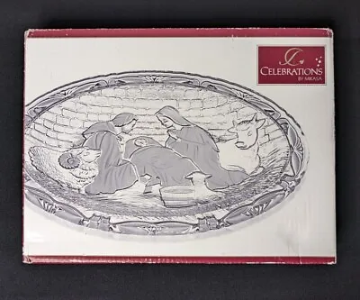 Celebrations By Mikasa Crystal Nativity Plaque 9 3/8  • $12