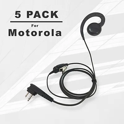 5x Swivel C-Shape PTT Earpiece For Motorola Radios RMM2050 RMU2080D CP200 DTR650 • $56