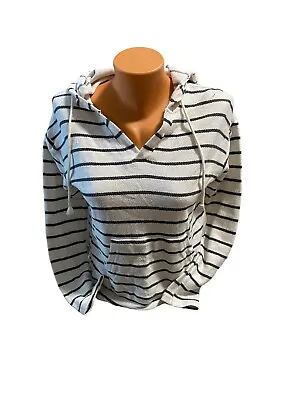 Paper Crane Anthropologie Women’s Striped Cropped Pullover Beach Hoodie Size XS • $13.99