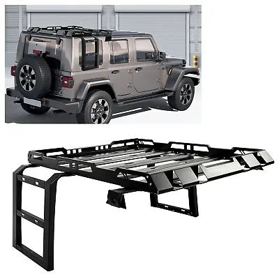 For Jeep Wrangler JK 07-18 Roof Rack Luggage Carrier Cargo 2 Side Ladders 330LB • $302.50