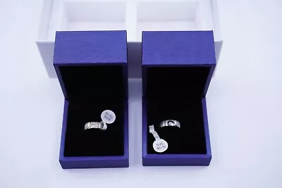 Lot Of 2 Italo Wedding Band His And Hers Set Size (Her's SZ 7) (His SZ 9) • $291.17