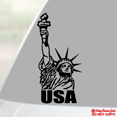Statue Of Liberty Usa - Vinyl Decal Sticker Car Window Wall Bumper United States • $2.99