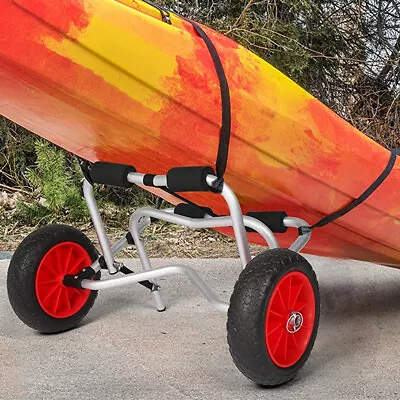 CARSTY Kayak Cart Canoe Boat Carrier Trailer Trolley Dolly Paddle Board Sand • $55.99