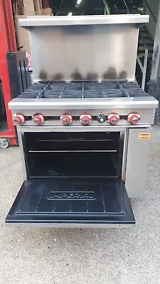 £1999 • Buy Imperial Cooker Commercial 6 Burner Natural Gas Oven Range Heavy Duty IR6 NG
