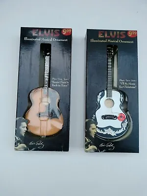 ELVIS Presley Illuminated Musical Ornament 7.5  Lot Of 2 *Untested*  • $19
