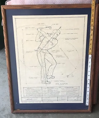 Vintage PLANS FOR PLAYING BETTER GOLF  Blueprint Picture. • $32