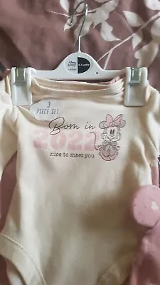 NEW 3 Piece Baby Girl's Suit 0- 3 Months From Disney Baby George • £2