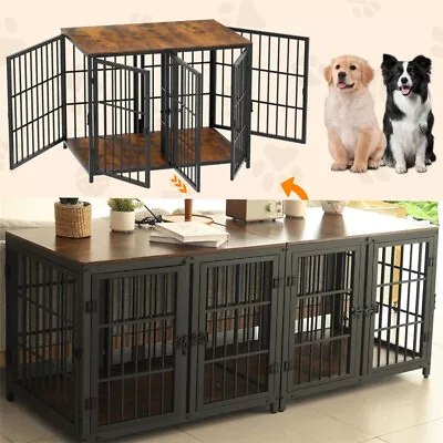 XXL Ultra Thicken Dog Crate Cage Stylish Furniture Pet Dog Puppy Kennel TV Stand • $299.96