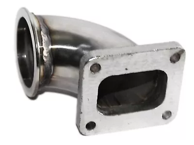 $33 • Buy SS Adapter VERTICAL T4 Flange To 3”ID V-band Flange 90 Degree Elbow Pipe