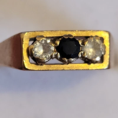 £80 • Buy Vintage 9ct Gold Hallmarked Sapphire & Gemstone Ring.  Size O 1/2-P