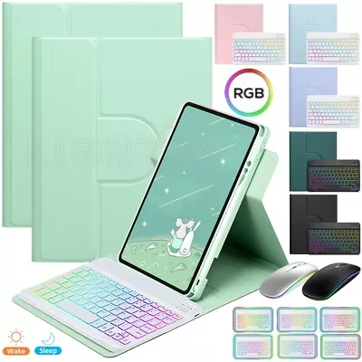 For IPad 8/9/10th Gen Air 4 5 Pro 11 Backlit Bluetooth Keyboard Case Cover Mouse • $45.99