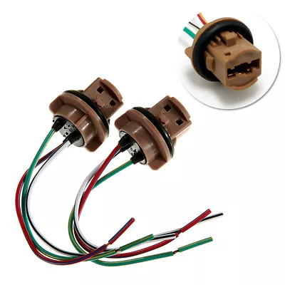 2Pcs T20 7443 Bulbs Socket Brake Turn Signal Light Harness Wire LED Tail Plug • $9.30