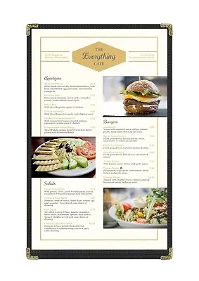 25 Pack Goodsmart Cafe Style Menu Cover Double Stitched Edge 8.5 X 14  1-page • $42.95