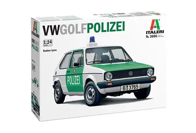 Italeri 1/24 VW GOLF POLIZEI Car Model Kit Saloon Classic  • £24.99