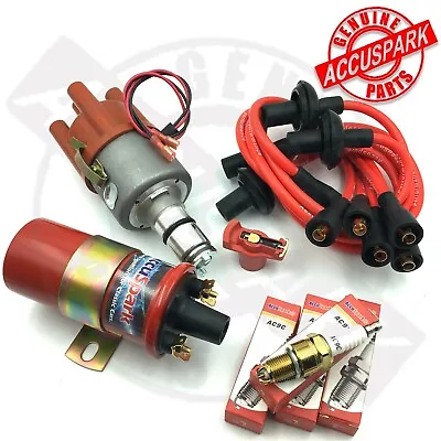 VW Beetle  Electronic 009 Distributor Sports Coil PlugsRed  LeadsRed Rotor  • $138.88