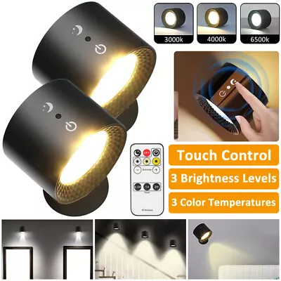 2X Modern LED Wall Light Remote Reading Lamp Indoor Home Sconce Lighting Fixture • $37.61