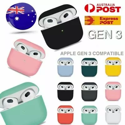 $6.90 • Buy For Apple AirPods 3rd Generation 3 Silicone Shockproof Skin Cover Soft Case