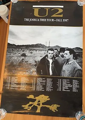 Vintage 1987 U2 The Joshua Tree Tour 24x36 Poster Winterland Productions • $50