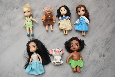 Disney Animator Toddler Miniature Dolls Moana Snow White Belle Tinkerbell Mulan • £8