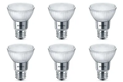 PHILIPS PAR20  LED 50w/7w LED Replacement BRIGHT WHITE INDOOR FLOOD Bulb 6 Pack • $27.99