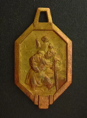 Vintage Saint Christopher Medal Religious Holy Catholic • $7.19