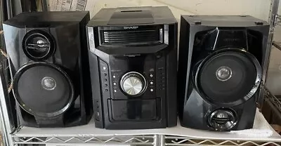 Sharp 5 CD/Cassette DH950P Mini Stereo Component System With Speakers - WORKS • $55