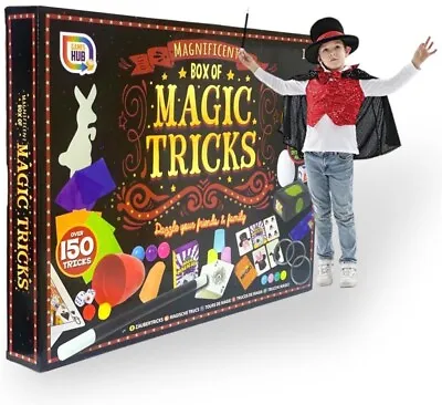 Magic Box Magicians Magic Set 150 Tricks Kids Children Play Toys Game Illusions • £16.99