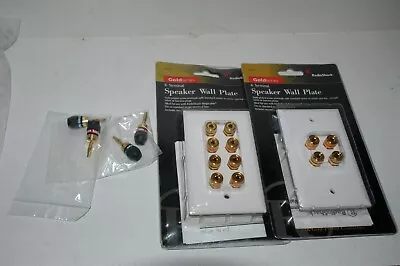 Radio Shack  Speaker Wall Plates 2 Set Banana Jacks Kit  Free Ship Sd4 • $39