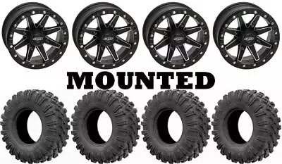 Kit 4 EFX MotoRavage Tires 30x10-14 On Quadboss Boss Lock Beadlock Black FXT • $1811.63