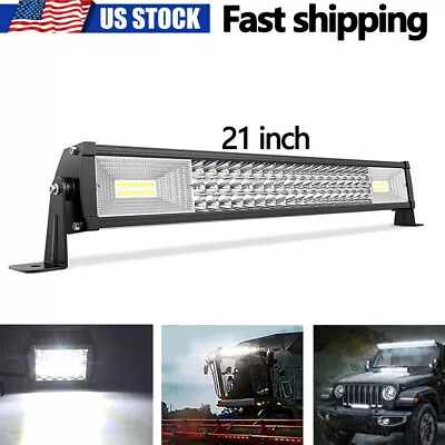 21  Inch LED Light Bar Triple Row Spot ＆ Flood Combo Driving UTE Truck SUV ATV • $29.98